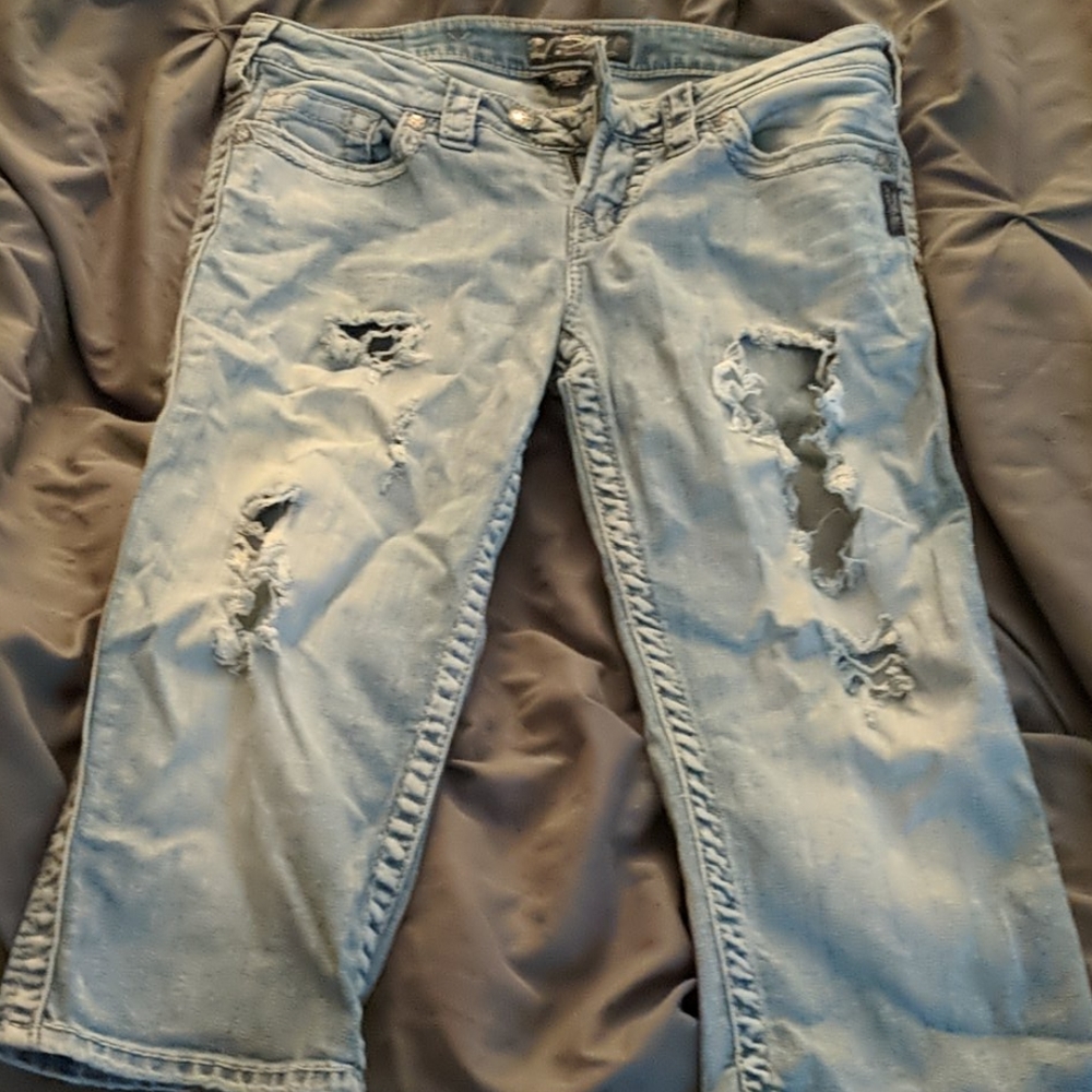 Silver capris